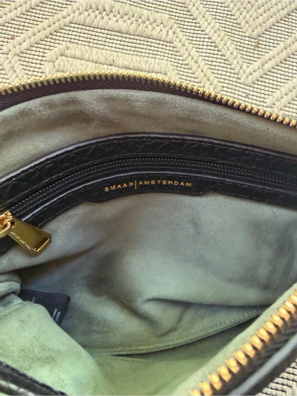 Smaak Amsterdam Olive Green Leather Pouch